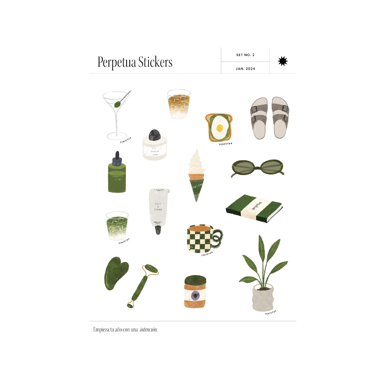 Set de Stickers Perpetua - 6 Planillas