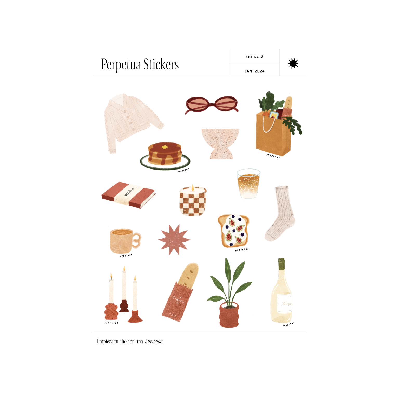 Set de Stickers Perpetua - 6 Planillas