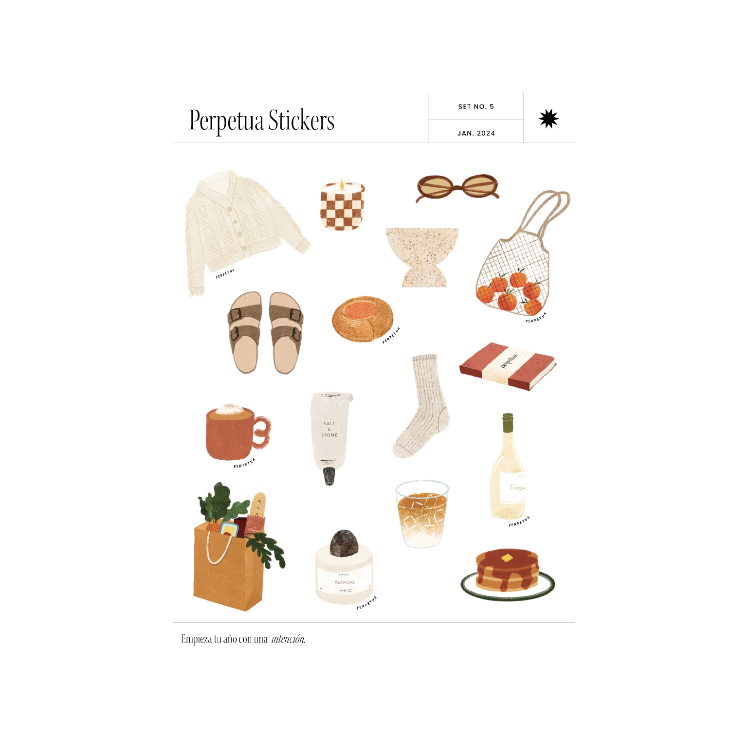 Set de Stickers Perpetua - 6 Planillas