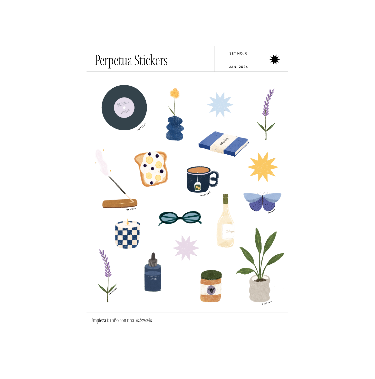 Set de Stickers Perpetua - 6 Planillas