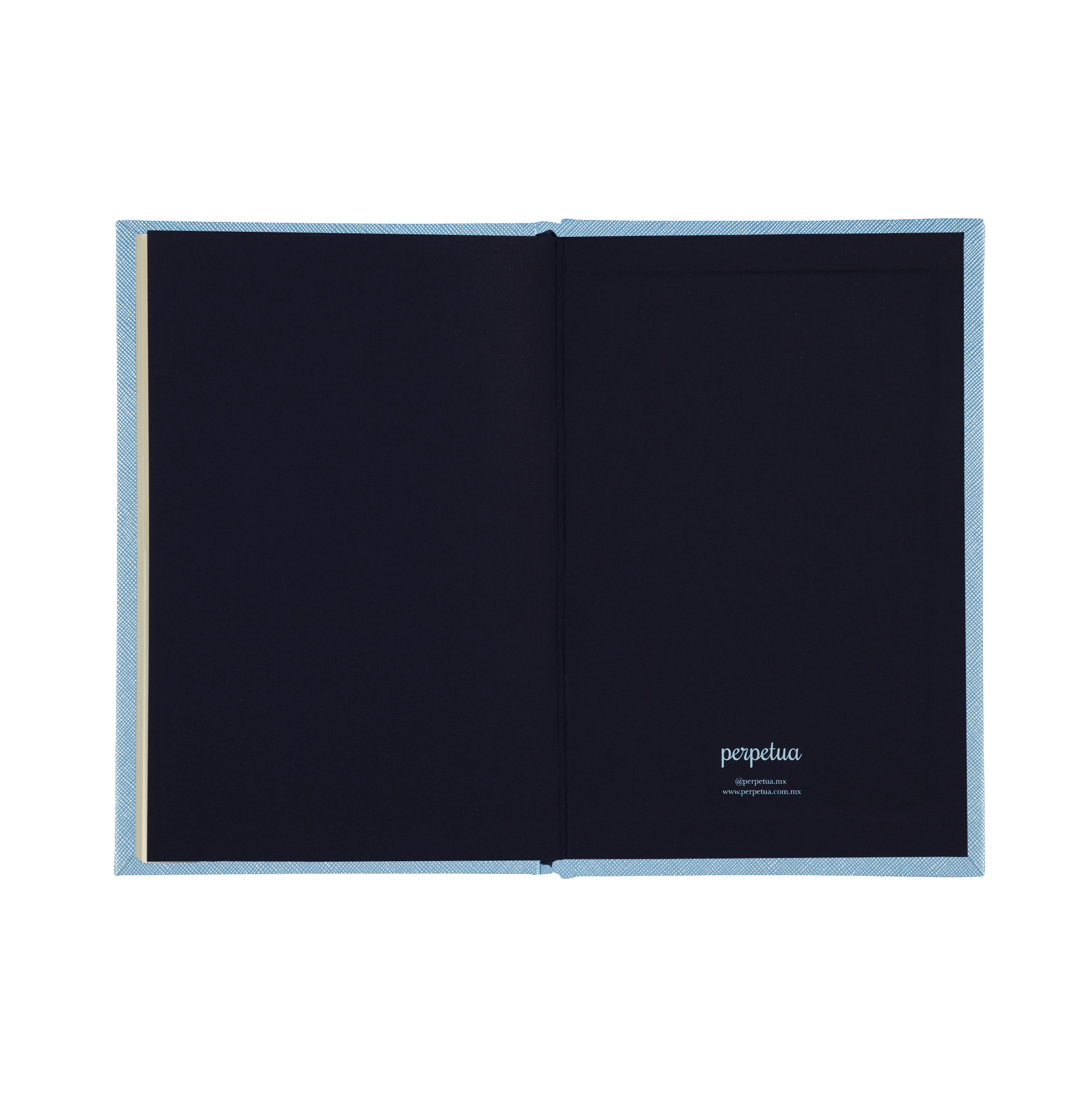 Libreta no. 2 - Celeste con frase - Perpetua