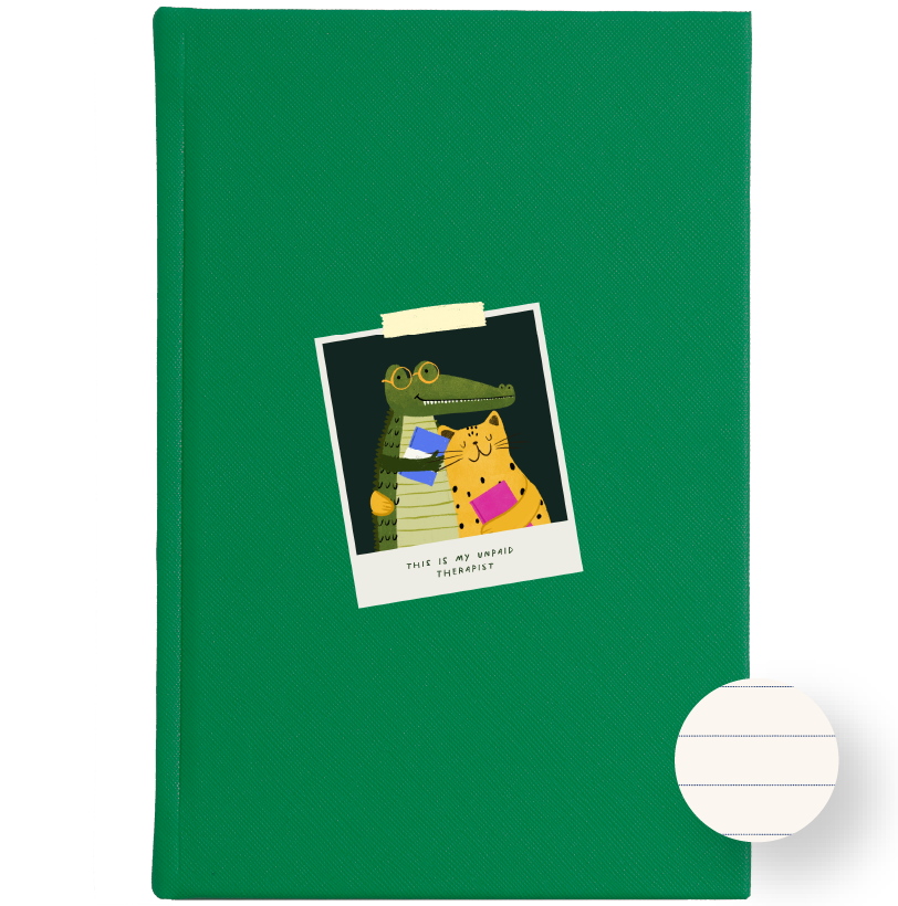 Libreta no. 9 Verde - This Is My Unpaid Therapist Polaroid