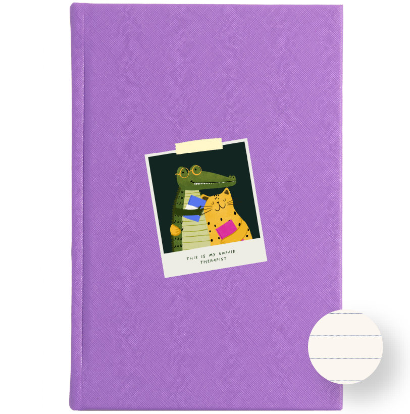 Libreta no. 18 lavanda - This Is My Unpaid Therapist Polaroid