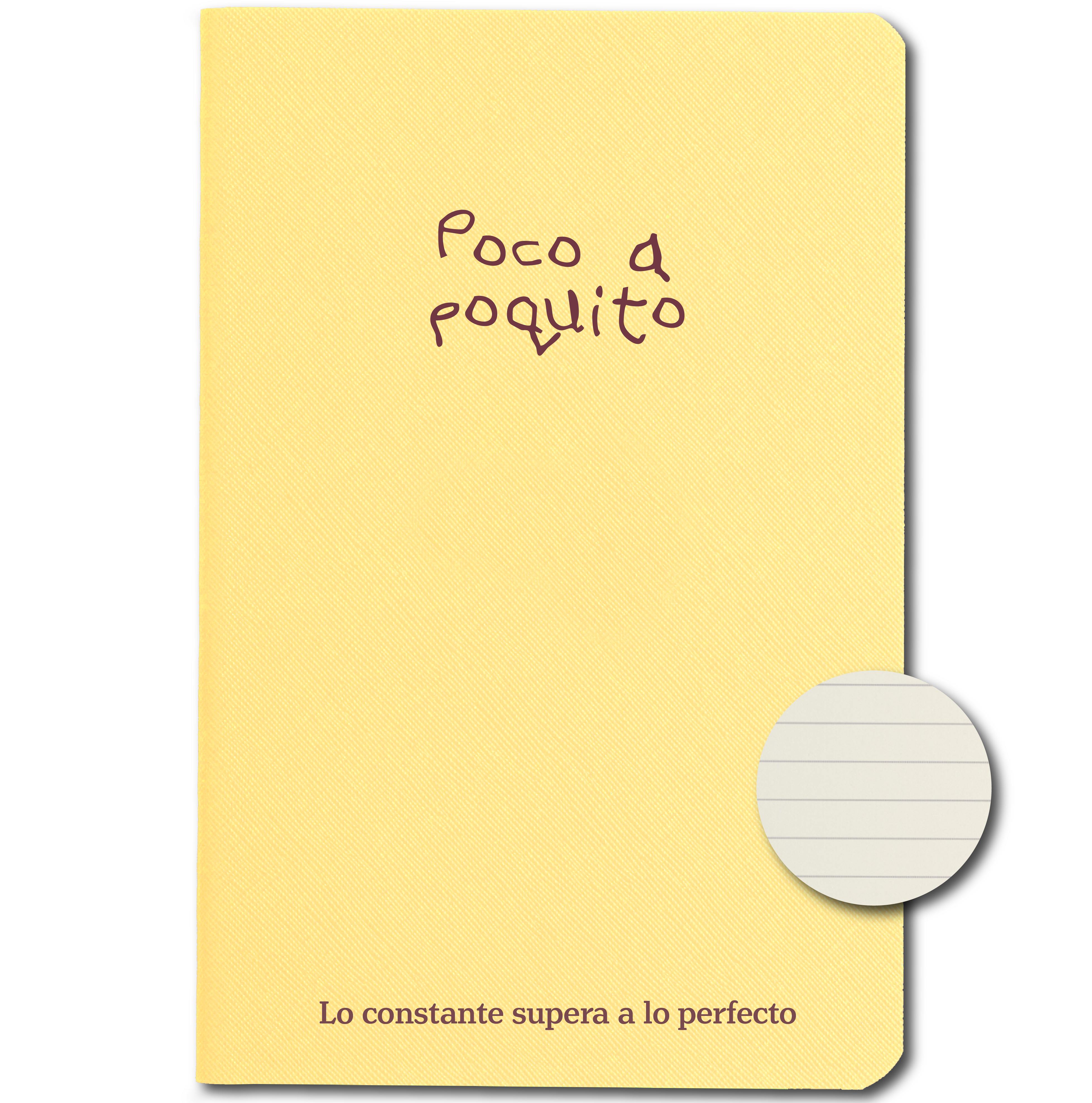 Libreta Pasta Suave Rayas Amarillo - Poco a poquito