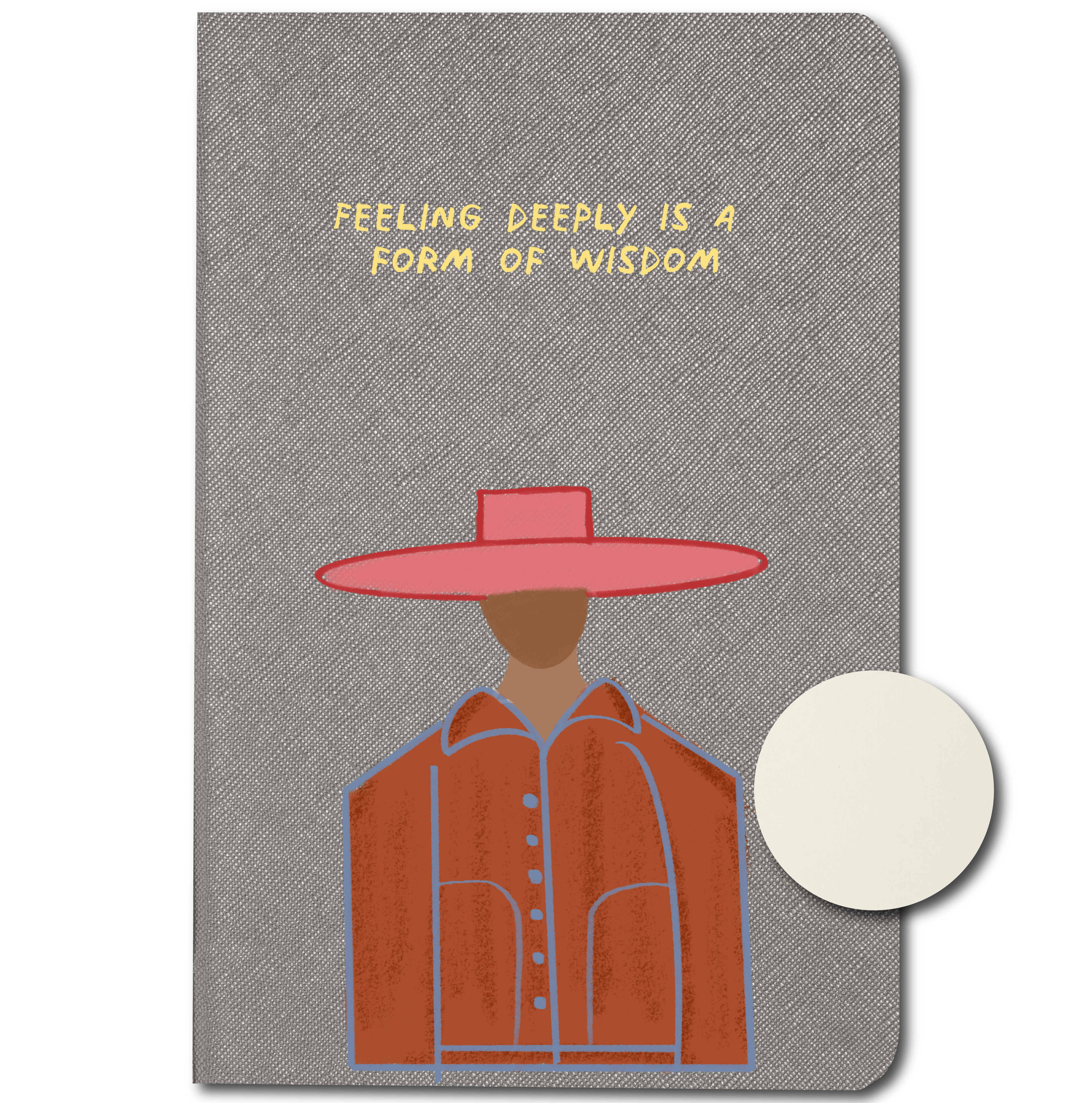 Libreta Pasta Suave Lisa Plata- Feeling Deeply Is A Form Of Wisdom