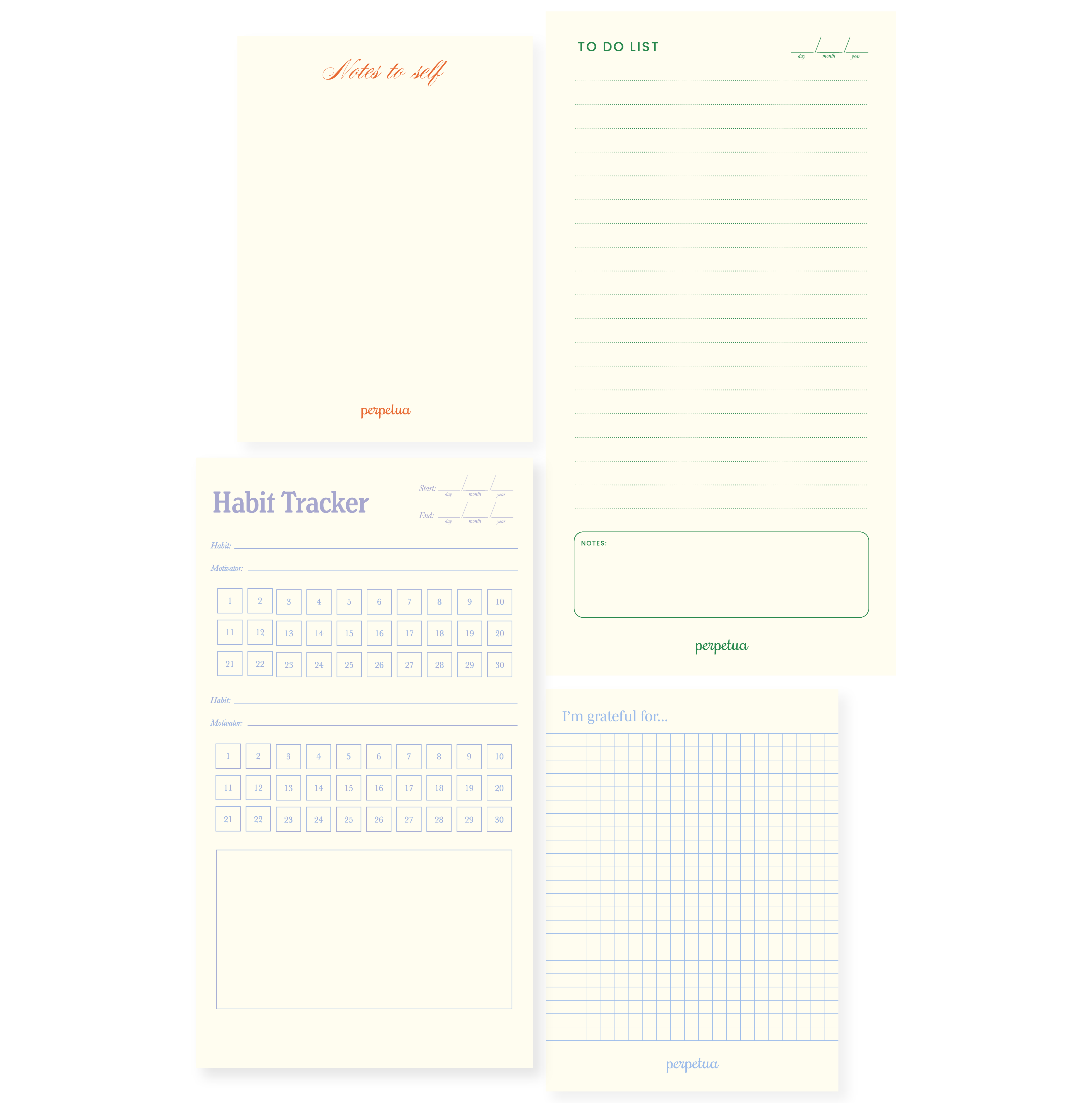 Set Notepads Perpetua