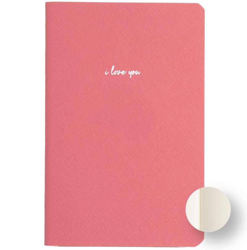 Libreta no. 6 - Rosa palo con frase