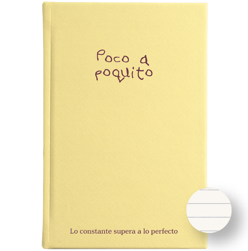 Libreta Pasta Dura Rayas Amarillo - Poco a poquito