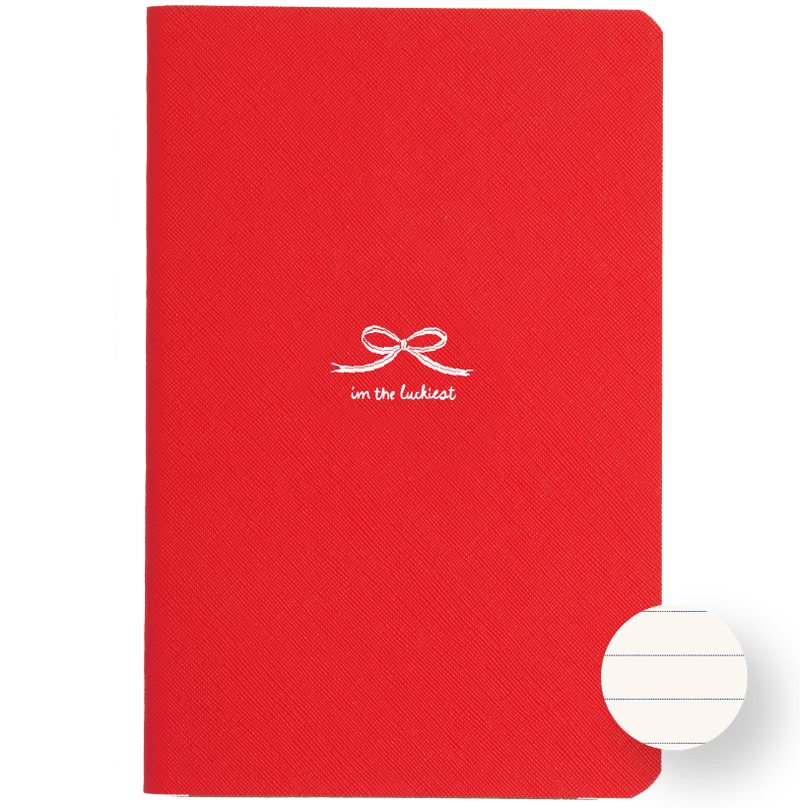 Libreta no. 3 - Rojo moño I'm The Luckiest