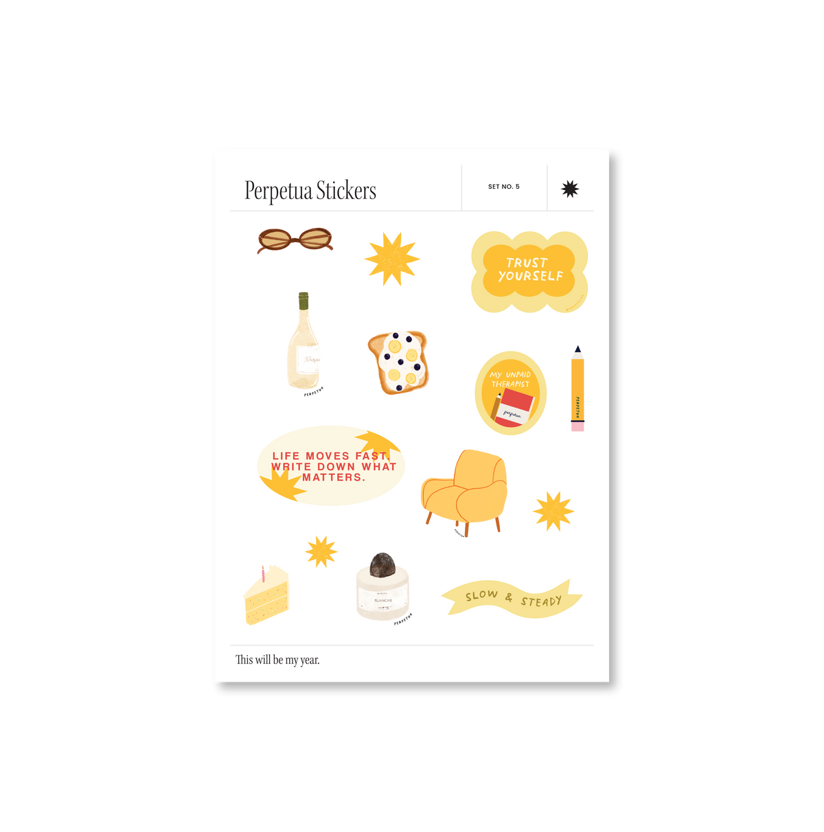 Set de Stickers Perpetua - 5 Planillas